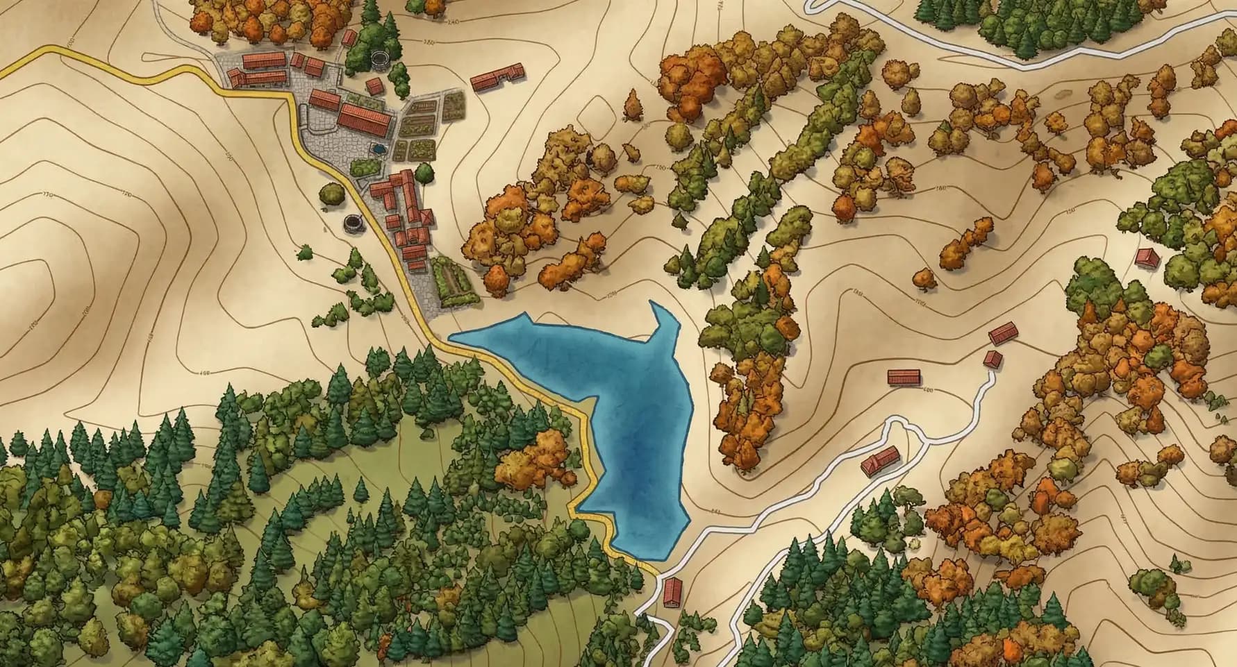 Family outdoor challenge scene